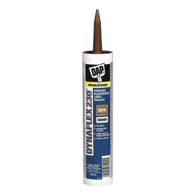 (12) - DYNAFLEX 230 PREMIUM INDOOR/OUTDOOR LATEX SEALANT, FOR WINDOWS/DOORS/SIDING/TRIM, BROWN, 300 ML