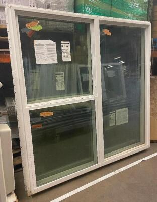 (2) - 6 FT. / 3 PANEL TEMPERED GLASS WINDOWS