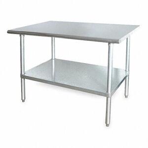 DESCRIPTION: (1) WORK TABLE BRAND/MODEL: PRODUCT NUMBER #2KRE7 INFORMATION: STAINLESS STEEL RETAIL$: $430.58 EA SIZE: 48"W 24" D 34-1/2" H QTY: 1