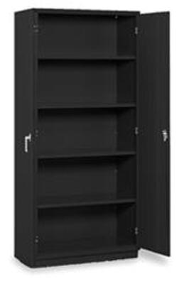 DESCRIPTION: (1) STORAGE CABINET BRAND/MODEL: EQUIPTO INFORMATION: BLACK RETAIL$: $454.73 EA SIZE: MUST COME INSPECT QTY: 1