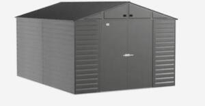 DESCRIPTION: (1) STORAGE SHEDBRAND/MODEL: SELECT ARROWINFORMATION: CHARCOALSIZE: 8' X 8'RETAIL$: $1638.00 EAQTY: 1