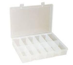 (2) PLASTIC LARGE COMPARTMENT STORAGE BOX