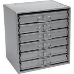 (1) COMPARTMENT BOX RACK, SMALL PARTS DRAWERS