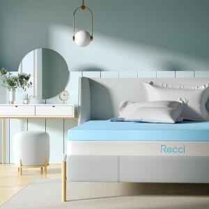 RECCI 2.5-INCH MEMORY FOAM MATTRESS TOPPER KING