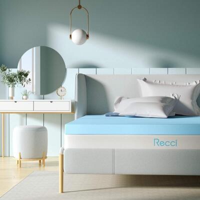 RECCI 2.5-INCH MEMORY FOAM MATTRESS TOPPER KING