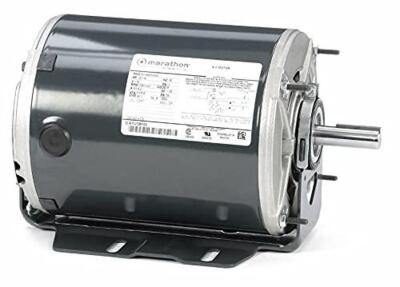 DESCRIPTION (1) MARATHON OPEN DRIP PROOF BELT DRIVE MOTOR BRAND/MODEL 5KH49PN3026 ADDITIONAL INFORMATION SPLIT-PHASE/2-SPEED/115VAC/RETAILS AT $311.95