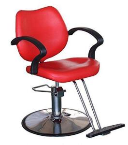 HAIR BEAUTY SALON EQUIPMENT HYDRAULIC BARBER STYLING CHAIR (RED)