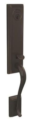 DESCRIPTION (1) SCHLAGE ADDISON OUTSIDE TRIM HANDLESET ENTRY BRAND/MODEL FCT58-ADD-716 ADDITIONAL INFORMATION AGED BRONZE/RETAILS AT $207.00 SIZE 1-5/