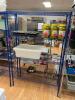 48" X 18" FOUR TIER BLUE WIRE SHELVING