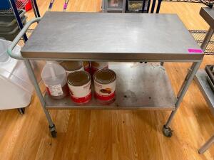 30" STAINLESS TOP WORK CART