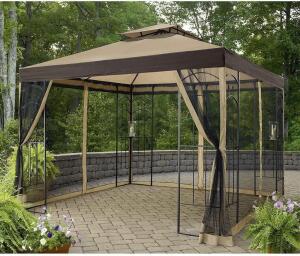 ORIGINAL REPLACEMENT CANOPY FOR GAZEBO (10X10 FT)BROWN