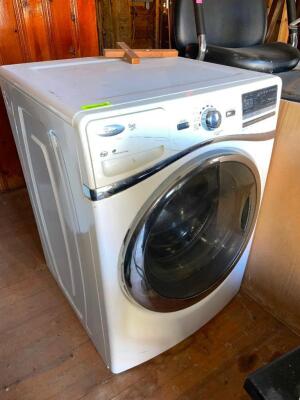 DESCRIPTION: WHIRLPOOL 27" HIGH EFFICIENCY ENERGY STAR FRONT LOAD WASHER BRAND / MODEL: WFW94HEXW0 ADDITIONAL INFORMATION RETAILS NEW FOR $570 LOCATIO