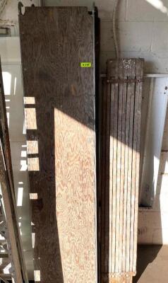 DESCRIPTION: (2) 6' ALUMINUM WALK BOARDS W/ WOODEN DECKING BRAND / MODEL: 52403-06 SIZE 6' LOCATION: SECOND WAREHOUSE THIS LOT IS: SOLD BY THE PIECE Q