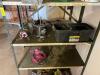 DESCRIPTION: (2) 36" X 14" METAL SHELVES W/ CONTENTS - ASSORTED TOOLING LOCATION: PAINT ROOM THIS LOT IS: ONE MONEY QTY: 1 - 2