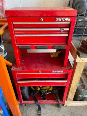 DESCRIPTION: CRAFTSMAN TOOL ORGANIZER W/ CONTENTS - ASSORTED HAND TOOLS BRAND / MODEL: CRAFTSMAN ADDITIONAL INFORMATION SEE ADDITIONAL PHOTOS LOCATION