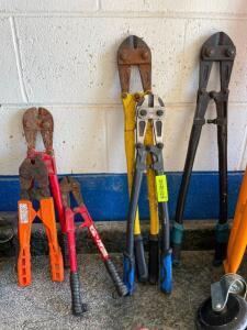 DESCRIPTION: (6) ASSORTED BOLT CUTTERS LOCATION: WAREHOUSE THIS LOT IS: SOLD BY THE PIECE QTY: 6