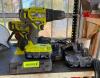 DESCRIPTION: (2) CORDLESS RYOBI DRILLS, (3) BATTERIES, AND (1) CHARGER BRAND / MODEL: RYOBI LOCATION: WAREHOUSE QTY: 1