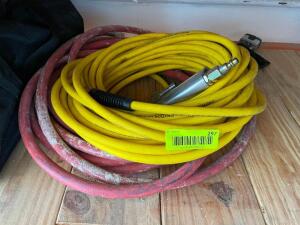 DESCRIPTION: (2) SECTIONS OF 3/8" AIR HOSES. ADDITIONAL INFORMATION W/ (1) AIR NOZZLE LOCATION: WAREHOUSE THIS LOT IS: SOLD BY THE PIECE QTY: 2