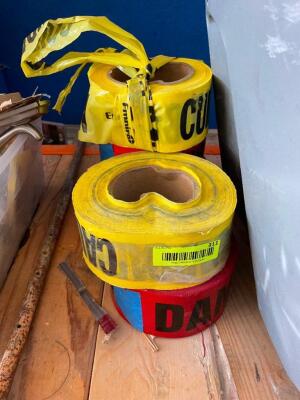 DESCRIPTION: (5) ASSORTED ROLLS OF CAUTION TAPE LOCATION: WAREHOUSE THIS LOT IS: ONE MONEY QTY: 1