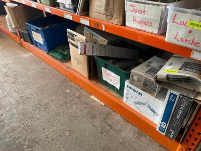 DESCRIPTION: CONTENT OF BOTTOM SHELF - ASSORTED BATHROOM FANS AND HARDWARE LOCATION: WAREHOUSE THIS LOT IS: ONE MONEY QTY: 1