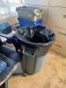 DESCRIPTION: (3) ASSORTED PLASTIC TRASH CANS LOCATION: OFFICE THIS LOT IS: ONE MONEY QTY: 1