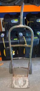 DESCRIPTION: TWO WHEEL HAND TRUCK W/ SOLID CORE TIRES LOCATION: WAREHOUSE QTY: 1