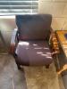 DESCRIPTION: (3) BROWN UPHOLSTERED ARM CHAIRS LOCATION: OFFICE THIS LOT IS: SOLD BY THE PIECE QTY: 3 - 2