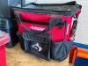 DESCRIPTION: (2) ASSORTED RED AND BLACK CANVAS TOOL ORGANIZERS. LOCATION: WAREHOUSE THIS LOT IS: ONE MONEY QTY: 1