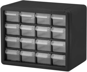 DESCRIPTION (1) AKRO-MILS PLASTIC CRAFT CABINET & STORAGE TOOL DRAWER BRAND/MODEL 10116 ADDITIONAL INFORMATION 16-PIECE/BLACK/RETAILS AT $23.75 SIZE 1