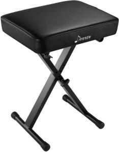 DONNER KEYBOARD BENCH, PIANO BENCH ADJUSTABLE COLLAPSIBLE X-STYLE STOOL CHAIR SEAT