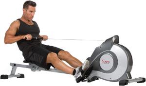 SUNNY HEALTH & FITNESS MAGNETIC ROWING MACHINE ROWER WITH LCD MONITOR