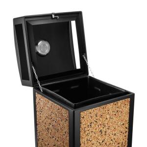 ALPINE RUGGED 40-GALLON ALL-WEATHER TRASH CONTAINERS WITH STONE PANELS