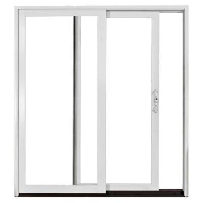 JELD-WEN W2500 SERIES 72"W X 80"H WHITE ALUMINUM CLAD RIGHT HAND SLIDING PATIO DOOR