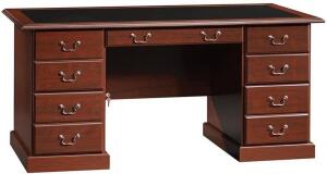 SAUDER HERITAGE HILL EXECUTIVE DESK, CLASSIC CHERRY FINISH