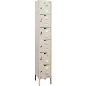 DESCRIPTION: (1) PREMIUM LOCKER BRAND/MODEL: HALLOWELL INFORMATION: TAN RETAIL$: $320.95 TOTAL SIZE: 6 TIER, 6 DOOR 12"W 15"D 12"H QTY: 1