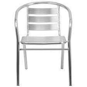 DESCRIPTION: (3) METAL STACKING CHAIRS BRAND/MODEL: FLASH FURNITURE INFORMATION: SILVER RETAIL$: $35.00 EA SIZE: 24"L 21.5"W 28.5"H QTY: 3