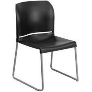 DESCRIPTION: (5) CHAIRS BRAND/MODEL: FLASH FURNITURE #RUT-238A-BK-GG INFORMATION: BLACK RETAIL$: $46.09 EA QTY: 5