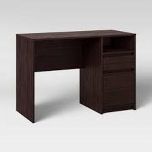 DESCRIPTION: (1) STORAGE DESK BRAND/MODEL: ROOM ESSENTIALS #RME-CF102002 INFORMATION: ESPRESSO RETAIL$: $91.00 EA QTY: 1