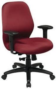 DESCRIPTION: (1) OFFICE ROLLING CHAIR WITH PADDED SEAT AND BACKREST WITH ARMS BRAND/MODEL: SYMPLE STUFF INFORMATION: RED RETAIL$: $271.89 EA QTY: 1