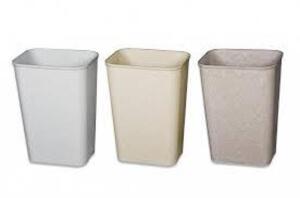 DESCRIPTION: (2) FIRE-RESISTANT WASTEBASKET BRAND/MODEL: MAR BAL INFORMATION: WHITE/CREAM RETAIL$: $22.23 EA SIZE: 1-1/2 GAL QTY: 2