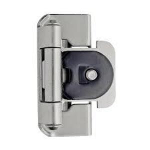 DESCRIPTION: (20) OVERLAY HINGE BRAND/MODEL: AMEROCK #BPR8704G10 INFORMATION: SATIN NICKEL RETAIL$: $11.99 EA SIZE: 1/2" QTY: 20