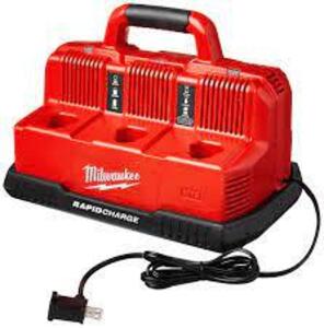 DESCRIPTION: (1) RAPID CHARGE BATTERY STATION BRAND/MODEL: MILWAUKEE #48-59-1807 INFORMATION: RED RETAIL$: $229.00 EA SIZE: M18 AND M12 QTY: 1