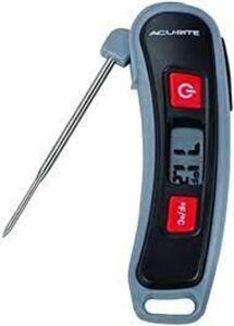 DESCRIPTION: (2) DIGITAL INSTANT READ THERMOMETERS BRAND/MODEL: ACURITE #51XJ41 INFORMATION: BLACK/GRAY RETAIL$: $14.99 EA QTY: 2