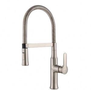 KRAUS NOLA FLEX COMMERCIAL STYLE SINGLE-HANDLE PULL-DOWN SPRAYER KITCHEN FAUCET IN STAINLESS STEEL WITH DUAL-FUNCTION SPRAYER