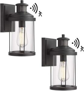 ZEYU OUTDOOR WALL SCONCE WITH MOTION SENSOR, 2 PACK