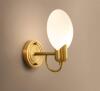 APBEAM VINTAGE BRASS WALL SCONCE WITH GLOBE GLASS SHADE GOLD WALL LIGHT FIXTURE FOR BEDROOM LIVING ROOM ENTRYWAYS