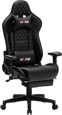 KCREAM LARGE GAMING CHAIR WITH FOOTREST PROFESSIONAL GAMER CHAIR ADULTS HIGH BACK RACING STYLE