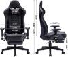 KCREAM LARGE GAMING CHAIR WITH FOOTREST PROFESSIONAL GAMER CHAIR ADULTS HIGH BACK RACING STYLE - 2