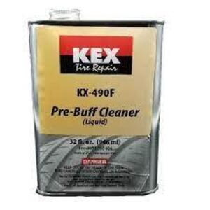 DESCRIPTION: (2) PRE BUFF TIRE REPAIR CLEANER BRAND/MODEL: KEX LIQUID RETAIL$: $20.00 EA SIZE: 32 OZ QTY: 2