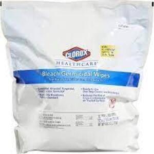 DESCRIPTION: (1) HEALTHCARE BLEACH GERMICIDAL WIPES REFILL BRAND/MODEL: CLOROX #30359 RETAIL$: $25.00 EA SIZE: 110 WIPES QTY: 1